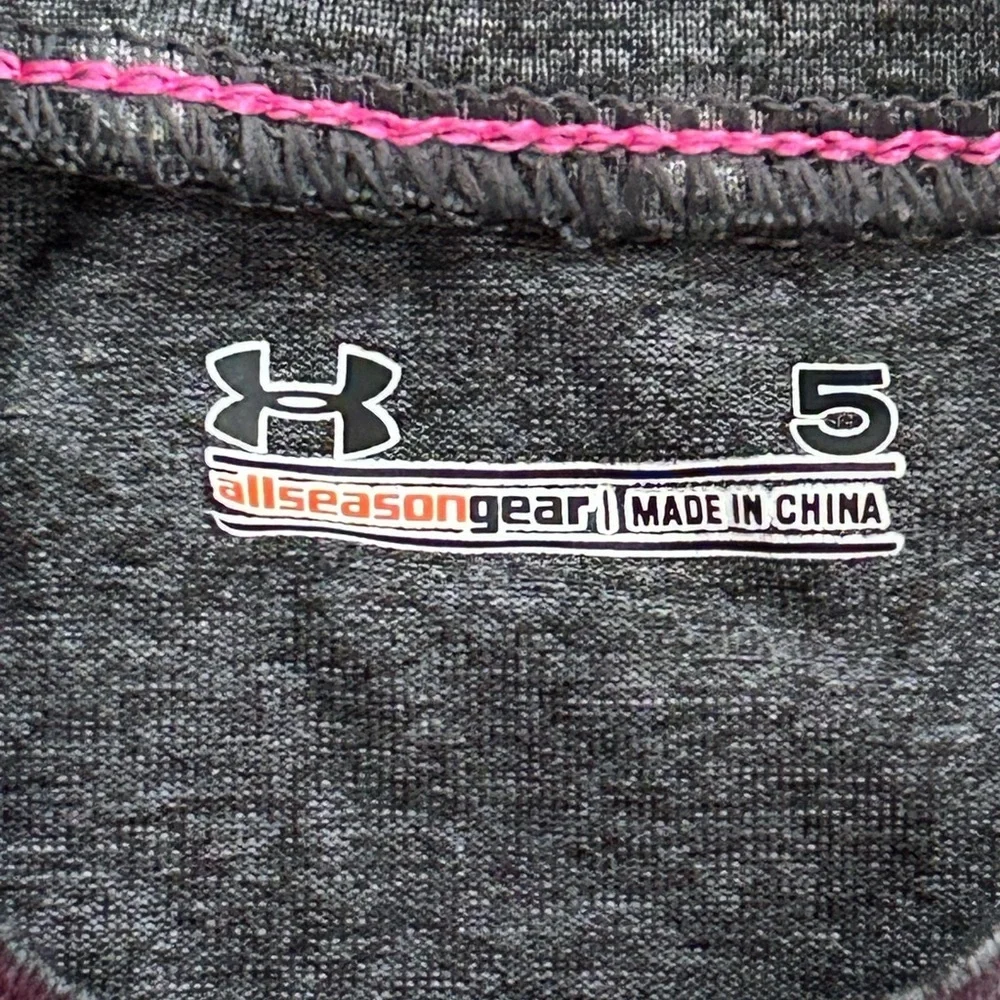 Under Armour Girls‎ Long Sleeve Tees - Pink and Gray Sz Y5